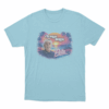 Palm Beach Pete Sunset Unisex T Shirt Sky Blue